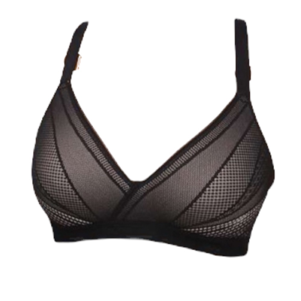 New LULULEMON Awake to Lace Bra Black Nude Molded Wirefree Wire Free 34E